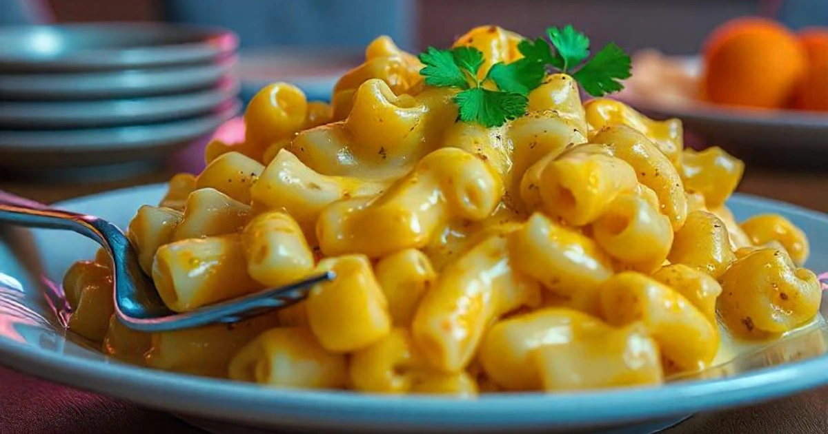 Homemade Chick-fil-A Mac and Cheese Recipe with a creamy cheese sauce.