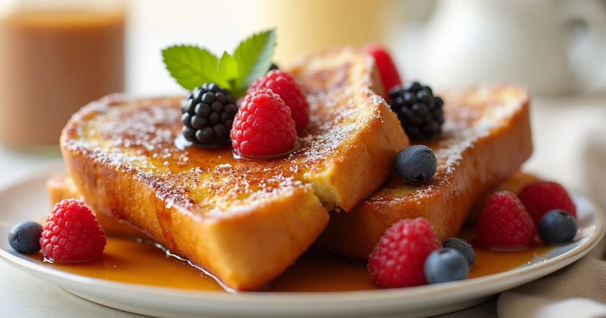 McCormick French Toast served with syrup and berries