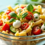 Pasta House Salad with fresh veggies and Italian dressing